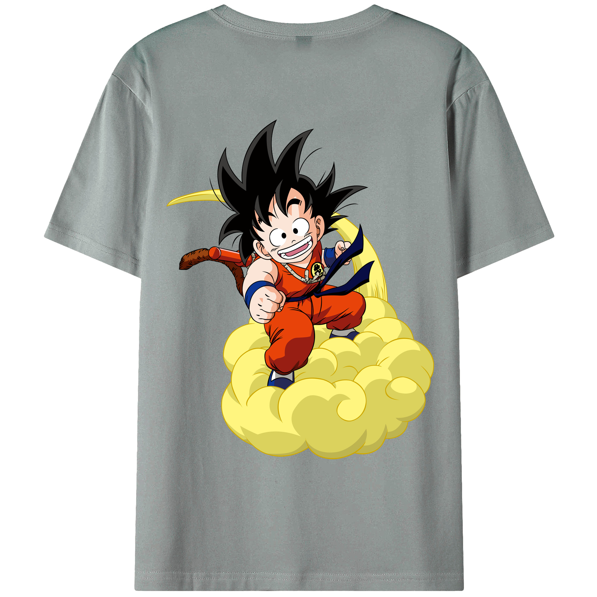 （画像用） ドラゴンボール 孫悟空（そん ごくう）Son Goku カカロット DRAGON BALL Kakarotto 綿100％ メンズ半袖Tシャツ（バックプリント） 通気性